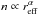 \hbox{$\mathrm{{\it n}\propto {\it r}_{eff}^{\alpha}}$}