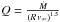 \hbox{$Q=\frac{\dot{M}}{\left( R\,v_{\infty} \right)^{1.5}}$}