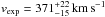 \hbox{$v_{\mathrm{exp}} = 371^{+22}_{-15}\, \mathrm{km}\, \mathrm{s}^{-1}$}