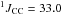 \hbox{$^1J_{\rm CC} = 33.0$}