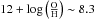 \hbox{$12 + \log \left( \frac{\rm O}{\rm H}\right) \sim 8.3$}
