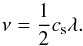\begin{eqnarray} \nu = \frac{1}{2} c_{\rm s} \lambda. \label{eq:visc} \end{eqnarray}