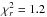 \hbox{$\chi^2_r=1.2$}