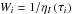 \hbox{$ W_{i}=1/\eta _{I}\left( \tau _{i}\right) $}