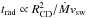 \hbox{$t_{\rm rad}\propto R_{\rm CD}^2/\dot{M}v_{\rm sw}$}