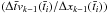 \hbox{$(\Delta\bar{t} v_{k-1}(\bar{t}_i)/\Delta x_{k-1}(\bar{t}_i))$}