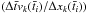 \hbox{$(\Delta\bar{t} v_{k}(\bar{t}_i)/\Delta x_{k}(\bar{t}_i))$}