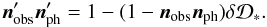 \appendix \setcounter{section}{3} \begin{equation} \vec{n}_{\rm obs}'\vec{n}_{\rm ph}'=1-(1-\vec{n}_{\rm obs}\vec{n}_{\rm ph})\delta{\cal D}_*. \end{equation}