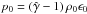 \hbox{$p_{\rm 0} = \left(\hat\gamma-1\right)\rho_{\rm 0}\epsilon_{\rm 0}$}