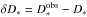 \hbox{$\delta D_*=D_*^{\rm obs}-D_*$}