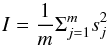 \appendix \setcounter{section}{2} \begin{equation} I=\frac{1}{m}\Sigma_{j=1}^{m}s_j^2 \end{equation}