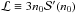 \hbox{$\mathcal{L} \equiv 3n_0\mathcal{S}'(n_0)$}