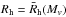 \hbox{$R_{\rm h}=\bar R_{\rm h}(M_v)$}