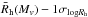 \hbox{$\bar R_{\rm h}(M_v) -1\sigma_{{\rm log}R_{\rm h}}$}