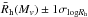 \hbox{$\bar R_{\rm h}(M_v) \pm 1\sigma_{{\rm log}R_{\rm h}}$}
