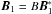 \hbox{${\vec{B}}_1 = B{\vec{B}}_1^*$}