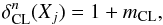 \begin{equation} \delta_{\rm CL}^n (X_j) = 1 + m_{\rm CL}, \end{equation}