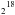 \hbox{$_2{}^{18}$}