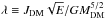 \hbox{$\lambda \equiv J_{\rm DM}\sqrt E/GM_{\rm DM}^{5/2}$}