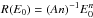 \hbox{$R(E_0)=(An)^{-1}E_{0}^{n}$}