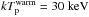 \hbox{$kT_{\rm p}^{\rm warm}=30\text{ keV}$}