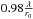 \hbox{$0.98 \frac{\lambda}{r_0}$}