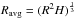 \hbox{$R_\mathrm{avg}=(R^2H)^{1\over 3}$}