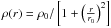 \hbox{$\rho(r) = \rho_0 /\left[ 1+\left({r \over r_0}\right)^2\right]$}