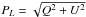 \hbox{$P_L=\sqrt{Q^2+U^2}$}
