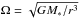 \hbox{$\Omega = \sqrt{GM_*/r^3}$}