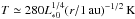 \hbox{$T \simeq 280 L_{*0}^{1/4} (r/1\,\au)^{-1/2}{\,\rm K}$}