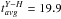 \hbox{$t_{avg}^{Y-H}=19.9$}