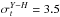 \hbox{$\sigma_{t}^{Y-H}=3.5$}