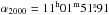 \hbox{$\rm\alpha_{2000} = {\rm 11^h01^m51{\fs}91}$}