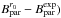 \hbox{$B_{\rm par}^{r_0} - B_{\rm par}^{\rm exp})$}