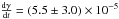 \hbox{$\frac{{\rm d}\gamma}{{\rm d}t}=(5.5\pm3.0)\times10^{-5}$}