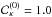 \hbox{$\mathcal{C}_\kappa^{(0)} = 1.0$}