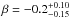 \hbox{$\beta = -0.2^{+0.10}_{-0.15}$}