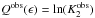 \hbox{$Q^{\rm obs}(\epsilon)=\ln (K_2^{\rm obs})$}