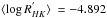 \hbox{$\langle\log R_{HK}^{'}\rangle \ = -4.892$}