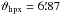 \hbox{$\vartheta_\mathrm{hpx}=6\farcm87$}