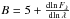 \hbox{$B = 5+ \frac{{\rm d}\!\ln F_{\lambda}}{{\rm d}\! \ln \lambda}$}