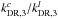 \hbox{$k_{\rm DR,3}^c / k_{\rm DR,3}^l$}
