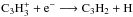 \hbox{$\rm C_3H_3^+ + e^- \longrightarrow C_3H_2 + H$}