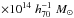 \hbox{$\times 10^{14}\;h_{70}^{-1}\;M_{\odot} \;$}