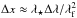 \hbox{$\Delta x\approx\lambda_\star\Delta\lambda/\lambda_{\rm f}^2$}