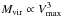\hbox{$M_{\rm vir}\propto\vm^3$}