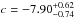 \hbox{$c=-7.90^{+0.62}_{-0.74}$}