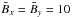 \hbox{${\bar B}_x={\bar B}_y=10$}
