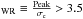 \hbox{$_\mathrm{WR} \equiv \frac{\mathrm{Peak}}{\sigma_\mathrm{c}} > 3.5$}